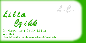 lilla czikk business card